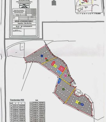 plan de lotissement de l'un de nos site