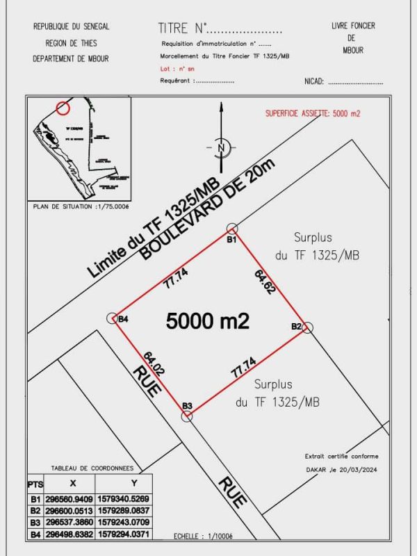 plan des lotissement a thies